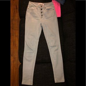 Light blue high waisted jeans